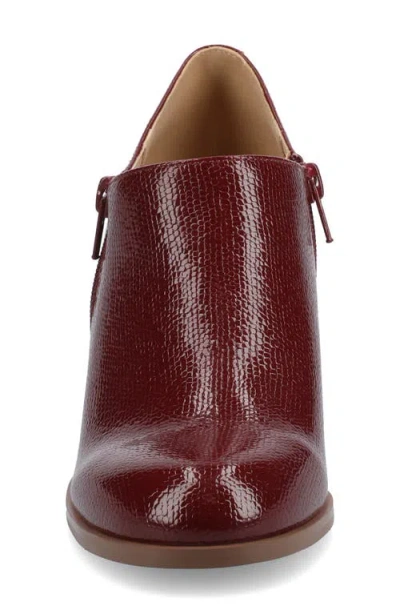 Journee Collection Womens Stiletto Heel Booties In Burgundy