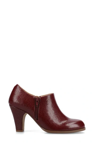 Journee Collection Womens Stiletto Heel Booties In Burgundy