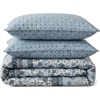 Stone Cottage Bexley 136 Thread Cotton Count Quilt Set In Blue