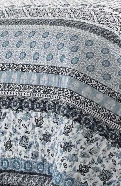 Stone Cottage Bexley 136 Thread Cotton Count Quilt Set In Blue