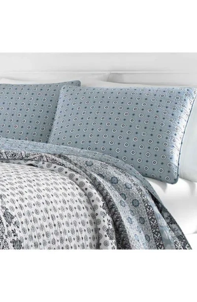 Stone Cottage Bexley 136 Thread Cotton Count Quilt Set In Blue