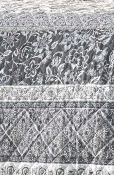 Stone Cottage Abbey 136 Thread Count Cotton Quilt Set In Gray