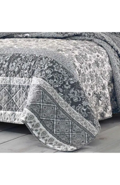 Stone Cottage Abbey 136 Thread Count Cotton Quilt Set In Gray
