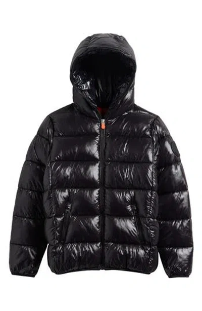 Save The Duck Kids' Kate Hooded Puffer Jacket In Black
