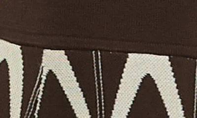 Nina Leonard Mock Neck Long Sleeve Sweater Dress In Brown