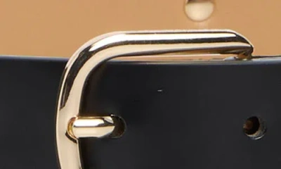 Kate Spade New York Faux-pearl Stud Leather Belt In Black