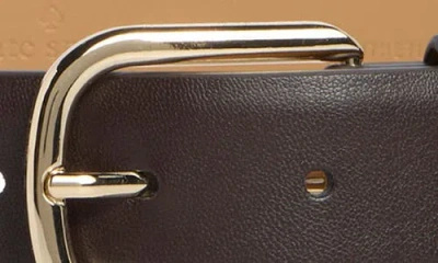 Kate Spade New York Feather Edge Faux Leather Belt In Brown