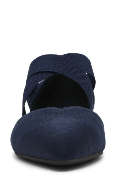 Anne Klein Oswaldo Pointed Toe Flat In Blue