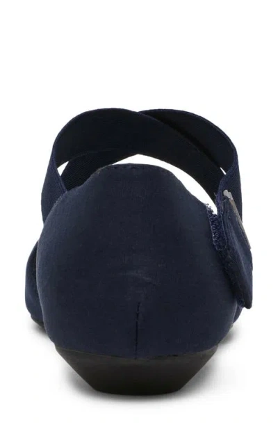 Anne Klein Oswaldo Pointed Toe Flat In Blue