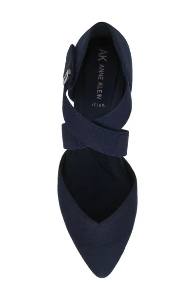 Anne Klein Oswaldo Pointed Toe Flat In Blue