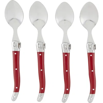 Creative Brands 4-piece Charcuterie Spoon Set In Red
