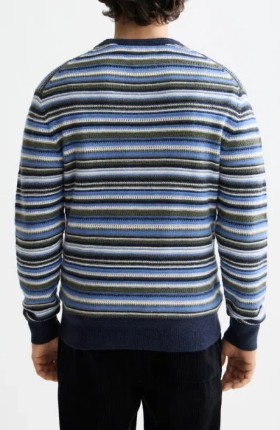 Scotch & Soda Stripe Soft Knit Crewneck Sweater In Multi