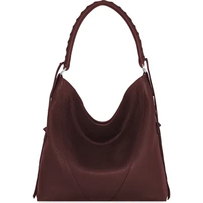 Rebecca Minkoff Mae Pebbled Leather Hobo Bag In Red