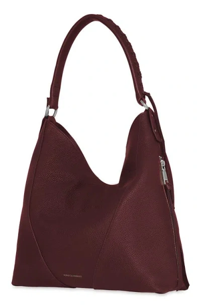 Rebecca Minkoff Mae Pebbled Leather Hobo Bag In Red