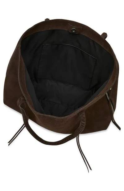 Rebecca Minkoff Mae Suede Tote Bag In Burgundy