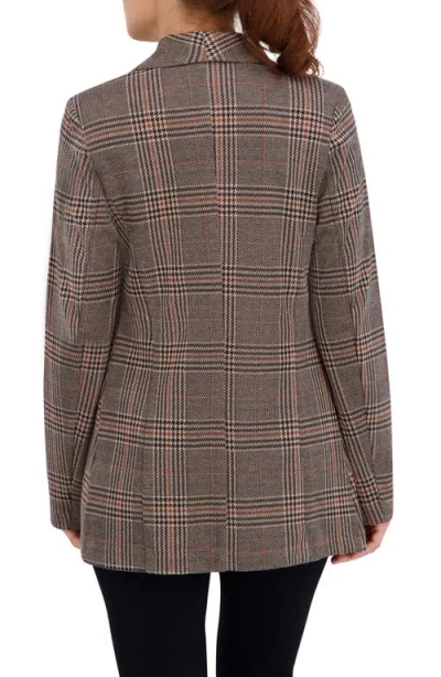 Ookie & Lala Plaid Shawl Collar Blazer In Multi