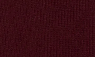 Elodie Contrast Stitch Mock Neck Sweater In Burgundy