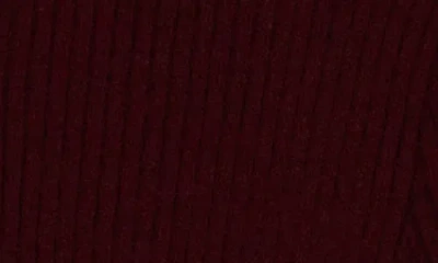 Elodie Cutaway Rib Cardigan In Burgundy