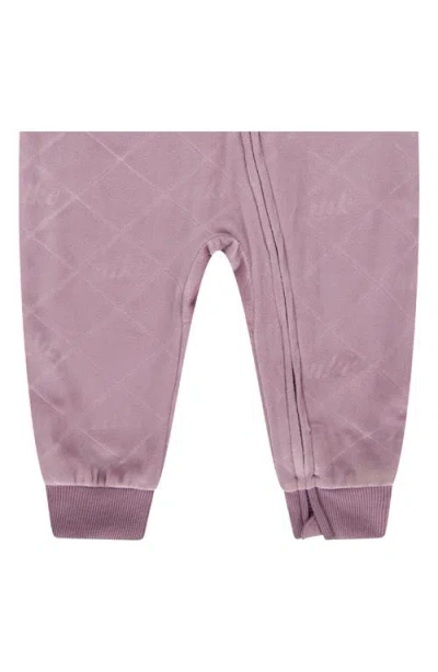 Nike Baby Girls Velour Monogram Coverall In Purple