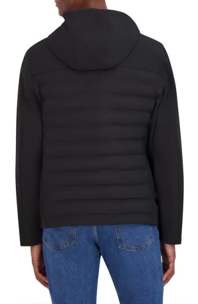 Nautica Hybrid Tech Shell Jacket In Black