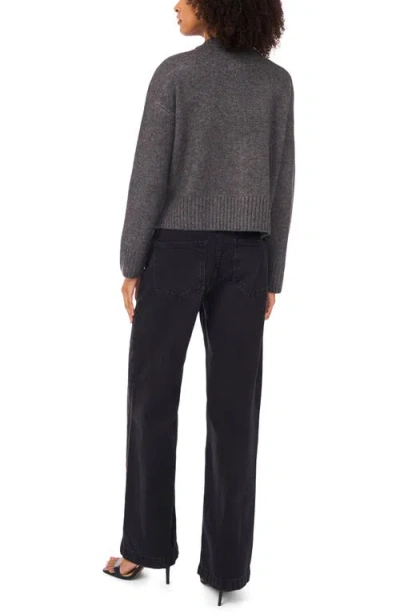 1.state Zip Knit Sweater In Gray