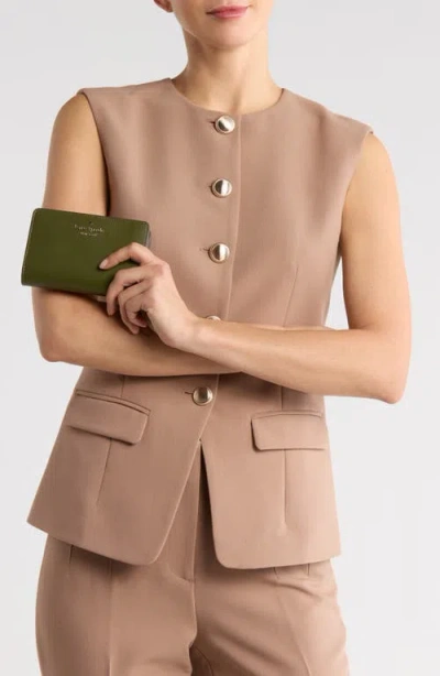 Kate Spade New York Staci Medium Bifold Leather Wallet In Green
