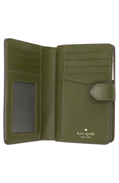 Kate Spade New York Staci Medium Bifold Leather Wallet In Green