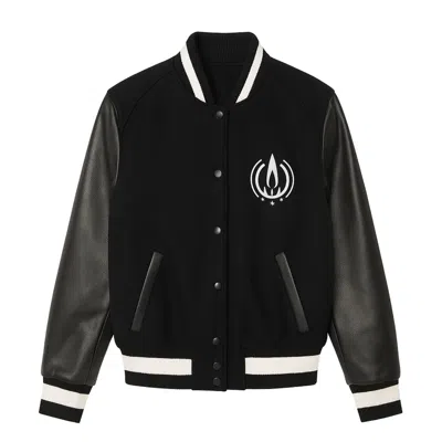 Born In Exile Men's Black 1959 Varsity Jacket. In Black