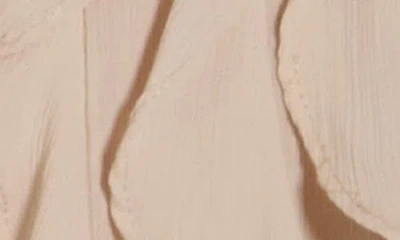 Adrianna Papell Ruffle Front Button-up Shirt In Neutral