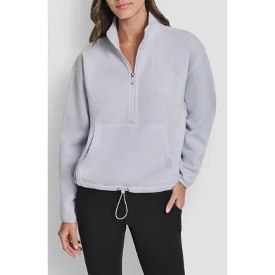 Dkny Women's Half-zip Long-sleeve Sweater In Gray