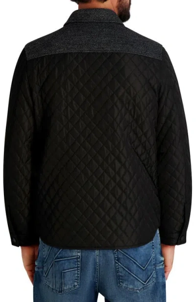 Karl Lagerfeld Men's Herringbone Jacket In Black
