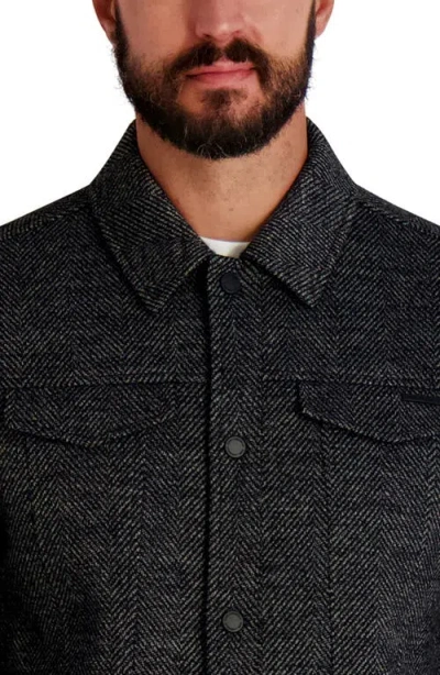 Karl Lagerfeld Men's Herringbone Jacket In Black