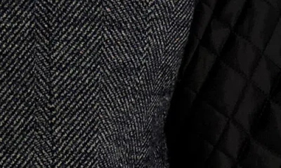 Karl Lagerfeld Men's Herringbone Jacket In Black