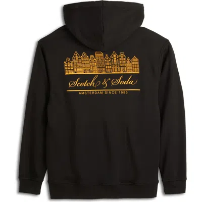 Scotch & Soda Relaxed Fit Graphic Fleece Hoodie In Multi