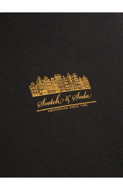 Scotch & Soda Relaxed Fit Graphic Fleece Hoodie In Multi