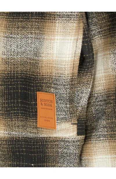 Scotch & Soda Textured Flannel Jacket In Multi