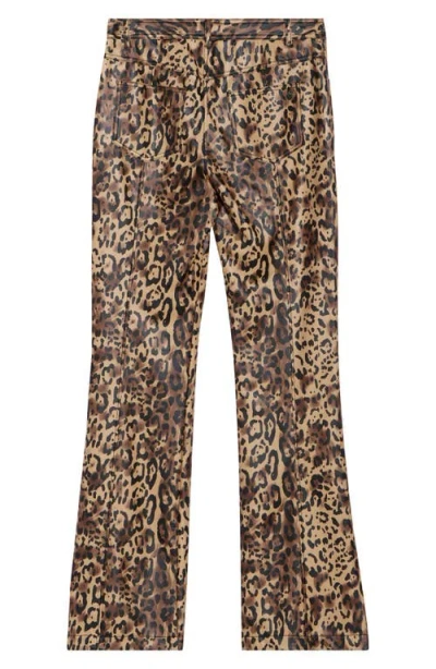 Cinq À Sept Leopard Faux Leather Pants In Animal Print