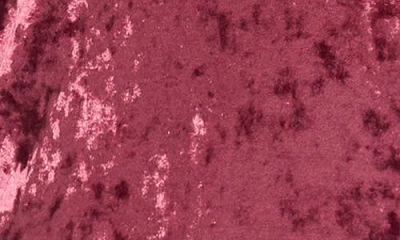 1.state Mock Neck Long Sleeve Crushed Velvet Top In Burgundy