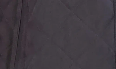 Nautica Water Resistant Quilted Faux Suede Jacket In Gray