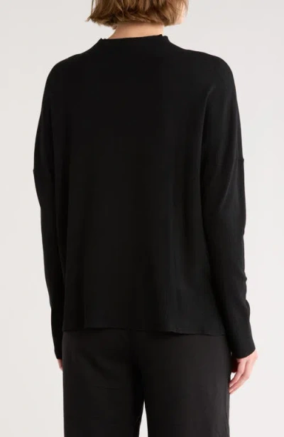Splendid Jette Mock Neck Sweater In Black