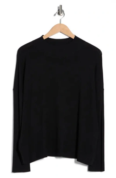 Splendid Jette Mock Neck Sweater In Black