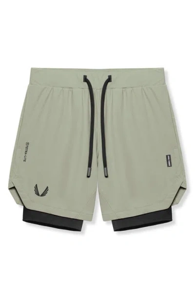 Asrv Tetra-lite™ 7-inch Water Repellent Liner Shorts In Green