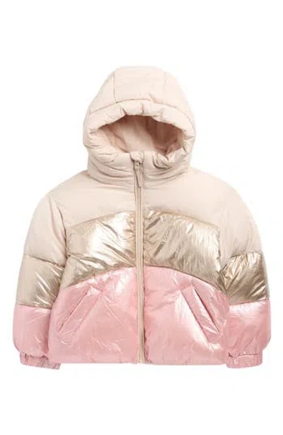 Rothschild Kids' Colorblock Hooded Puffer Jacket In Multi