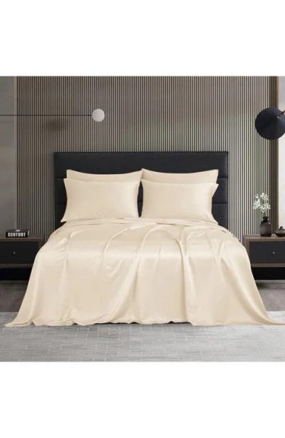 Modern Threads Solid Satin Deep Pocket 6-piece Sheet Set In Neutral