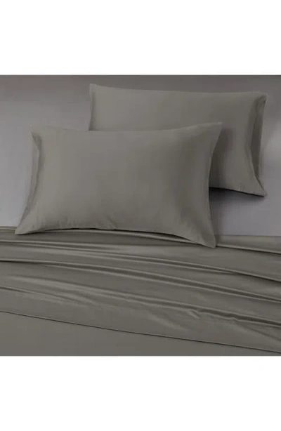 Modern Threads Solid Satin Deep Pocket 6-piece Sheet Set In Gray