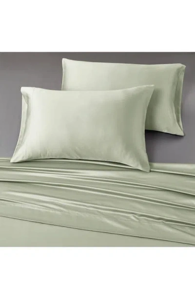 Modern Threads Solid Satin Deep Pocket 6-piece Sheet Set In Green