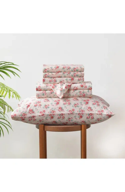 Modern Threads Solid Satin Deep Pocket 6-piece Sheet Set In Pink