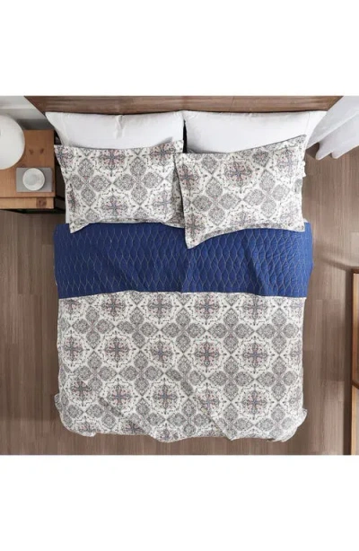 Modern Threads Soren 3-piece Cotton Quilt Set In Blue