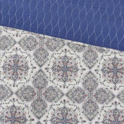 Modern Threads Soren 3-piece Cotton Quilt Set In Blue