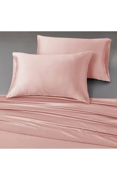 Modern Threads Solid Satin Deep Pocket 6-piece Sheet Set In Pink